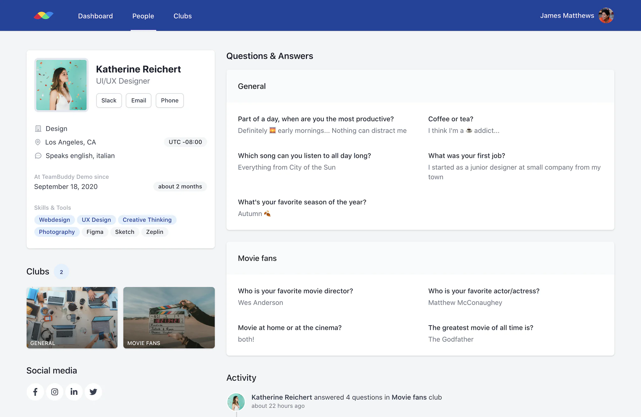 TeamBuddy application