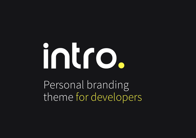 Intro - Personal branding theme